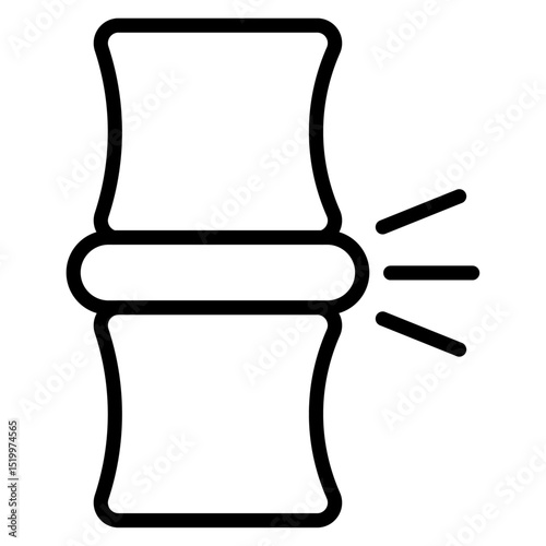 radicular syndrome icon Simple thin line stroke