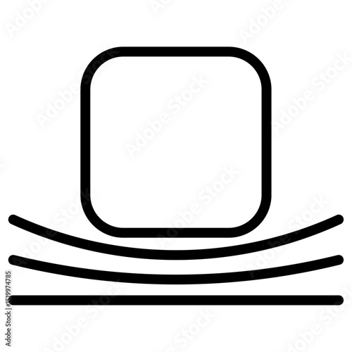 resilience material icon Simple thin line stroke