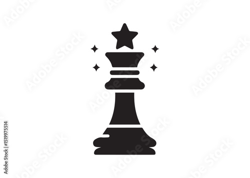 Chess Piece Silhouette Vector, Chess Piece Icon
