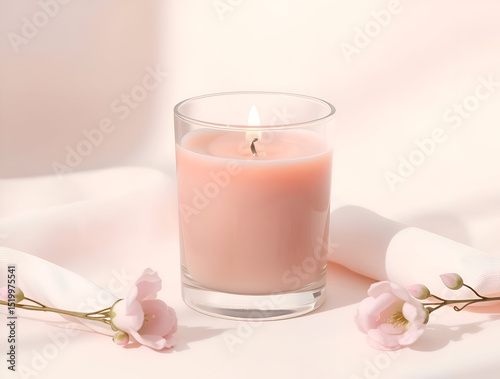 Elegant and clean candle mockup.