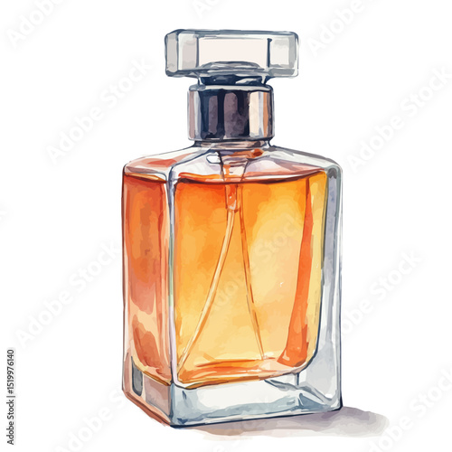 Aftershave, watercolor painting vector, high quality, isolated on a white background.