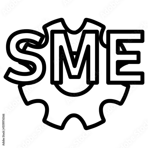 sme enterprises icon Simple thin line stroke