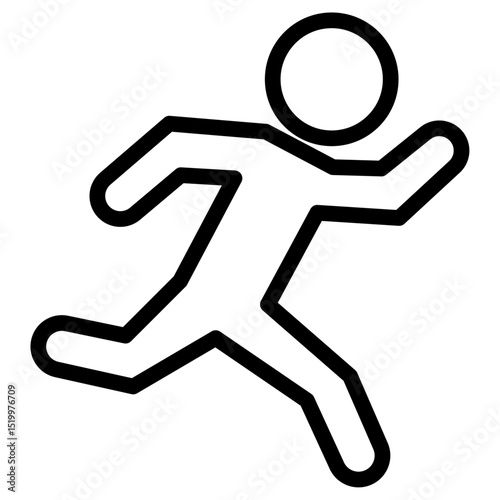 sprint icon Simple thin line stroke