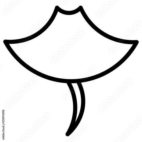 sting ray icon Simple thin line stroke