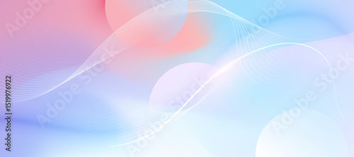 Abstract multicolor gradient background with soft shapes. Vector.
