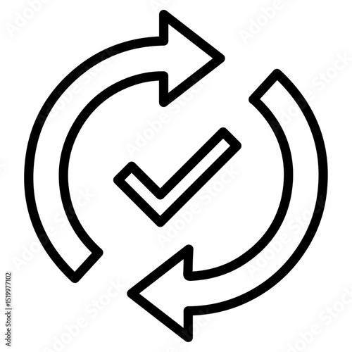 syncranized icon Simple thin line stroke