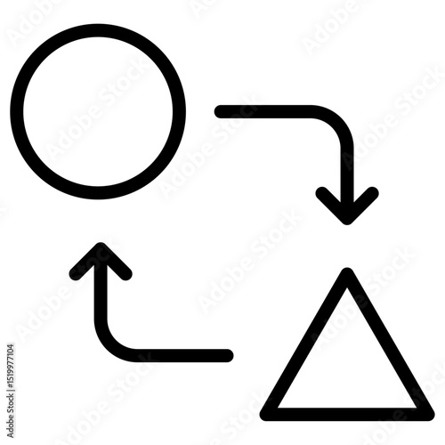 swap icon Simple thin line stroke