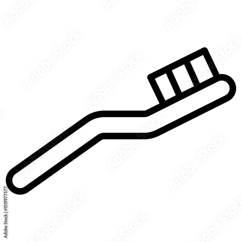 tooth brush icon Simple thin line stroke