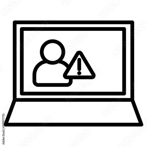 unauthorized access icon Simple thin line stroke