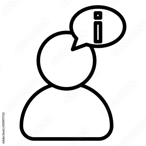 user info icon Simple thin line stroke