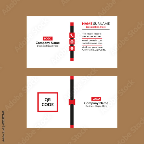 Modern Business Card Layout. Elegant Layout Display for Promotion.