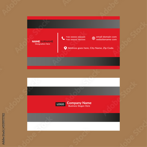 Modern Business Card Layout. Artistic Template Display for Promotion.