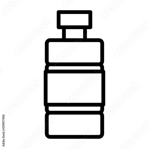 water bottle icon Simple thin line stroke