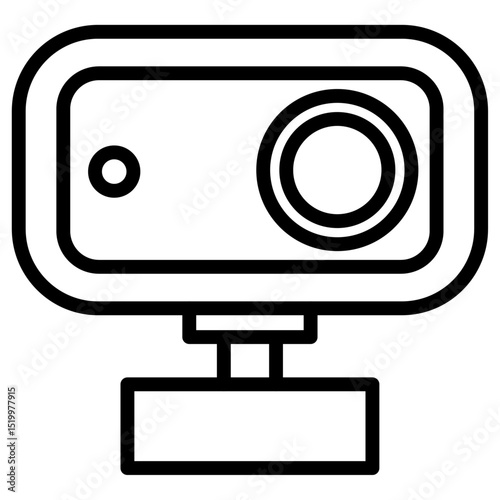 web cam icon Simple thin line stroke