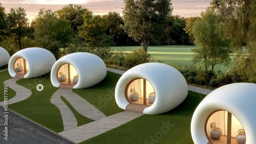 Modern, eco-friendly, modular homes in a tranquil setting