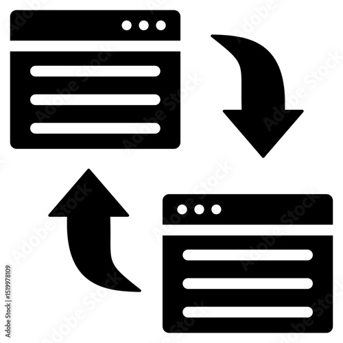 Information Flow Glyph Icon
