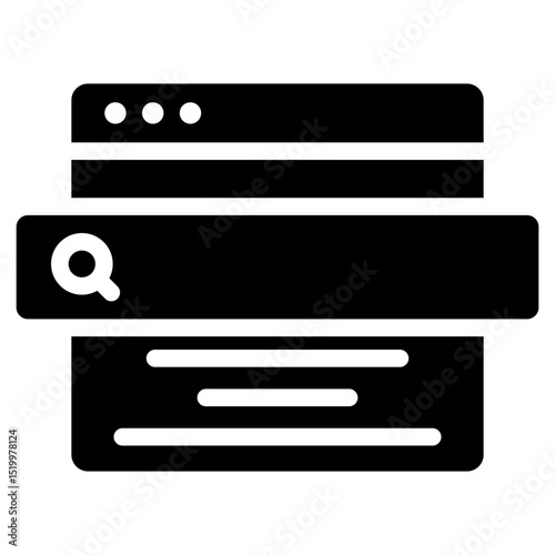 Search Bar Glyph Icon