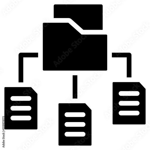 Data Organization Glyph Icon