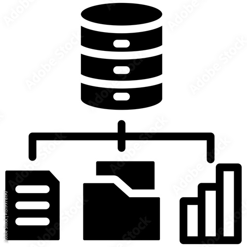 Data Storage Glyph Icon