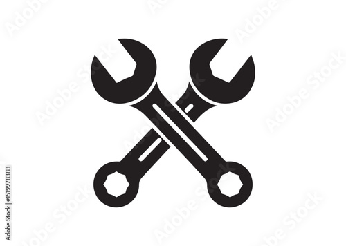 Wrench Silhouette Vector, Wrench Icon