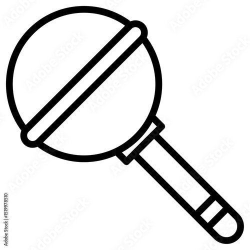 baby rattle icon Simple thin line stroke