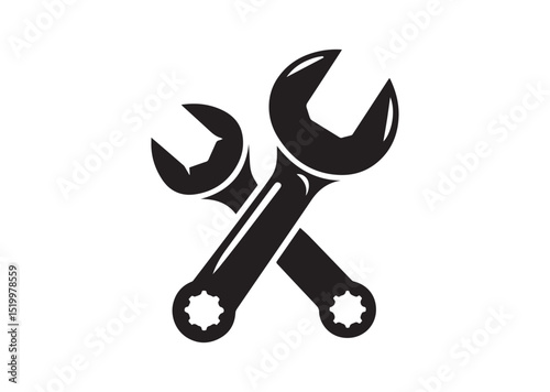 Wrench Silhouette Vector, Wrench Icon