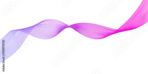 Stylish wave movement artwork with continuous flow and digital smoothness

