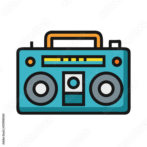 Retro Boombox Stereo Cassette Player Music Device 80s 90s Vintage Technology