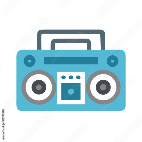 Retro Boombox Stereo Cassette Tape Player Music Device
