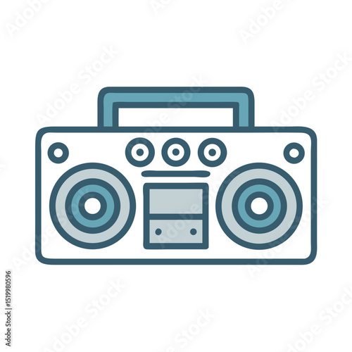 Vintage Boombox Stereo Cassette Player Radio Recorder from the 80s and 90s