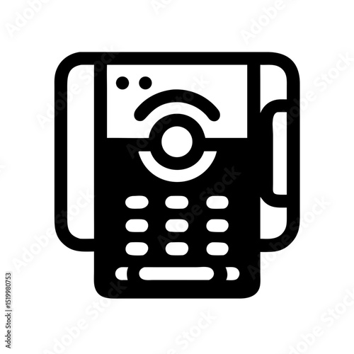 Modern Wireless Office Telephone with Numeric Keypad and Display Screen