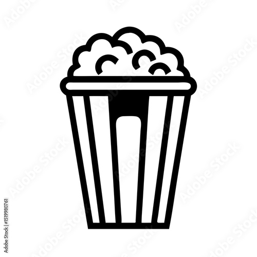 Delicious Buttery Popcorn in a Classic Striped Bucket Ready for Movie Night