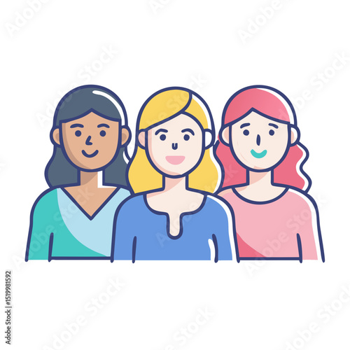 Diverse Group of Women Teamwork Collaboration Unity Togetherness