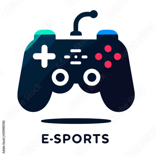 Gaming controller vector icon showcasing immersive technology and next-gen play on transparent background for advanced digital interfaces and gaming innovations