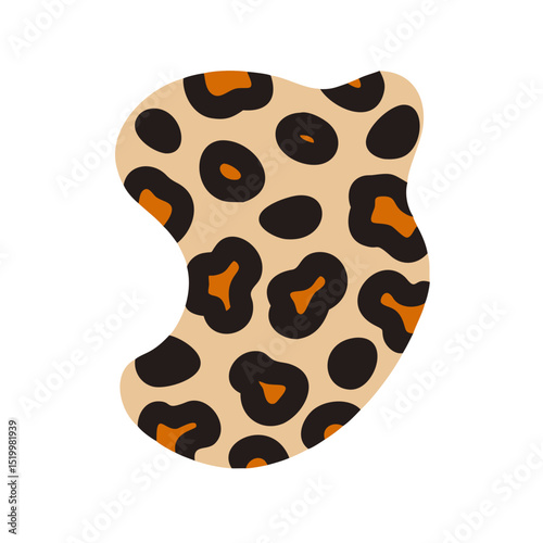 Abstract Leopard Print Shape Design Element for Fashion or Decoration