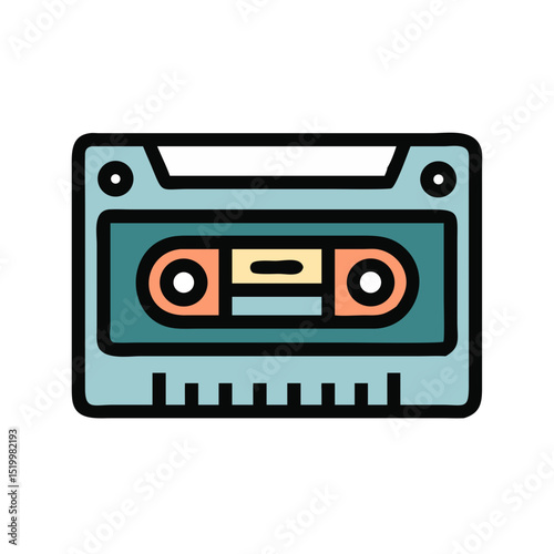 Retro Cassette Tape Music Vintage Audio Analog Technology 80s 90s Nostalgia