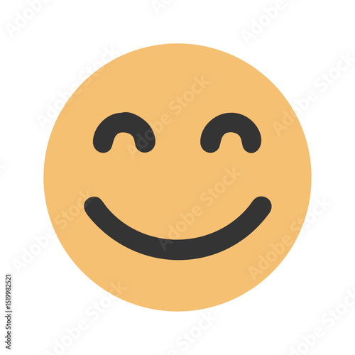 A Happy Smiling Face Emoji Illustration Digital Art Graphic Design
