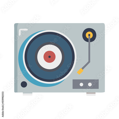 Vintage Turntable Record Player Vinyl Audio Music Device Entertainment Classic Retro Style