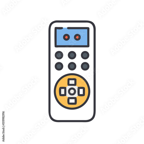 Universal Remote Control Device with Buttons and Directional Pad
