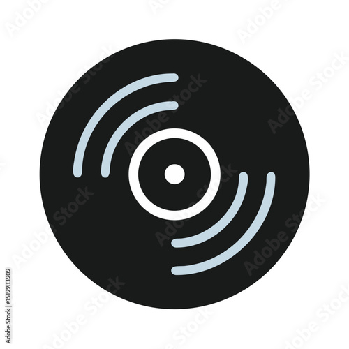 Vintage Vinyl Record Icon Music Audio Analog Disc Turntable Player Retro Nostalgia