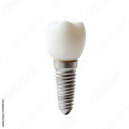 Dental implant crown isolated on transparent background