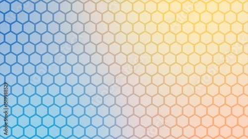 Futuristic Colorful surface hexagons tiles. Trendy simple and minimal geometrical hexagon background