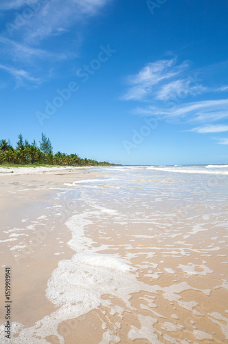 Beach Praia da Costa, Ilha Atalaia, Canavieiras, Bahia,  Brazil, South America.