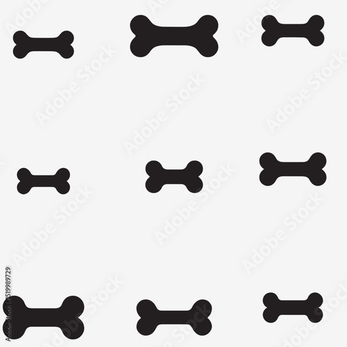 Dog Bone Silhouette Bundle