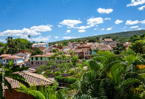 Town view of Lençois, Bahia, Brazil, South America.