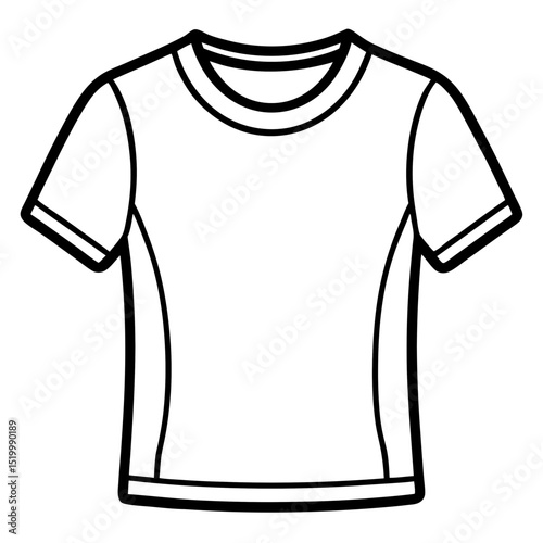 Minimal T-Shirt Vector on White