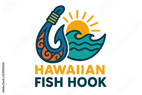 Hawaiian fish hook logo design ideas with a hand drawn twist