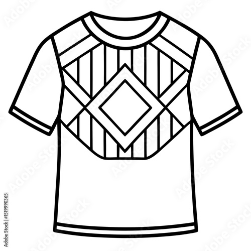 Minimal T-Shirt Vector on White