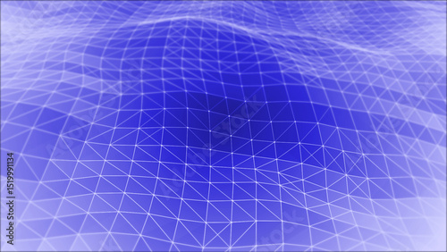 Wallpaper Mural Blue color mesh of connecting dots and lines futuristic technology background Torontodigital.ca