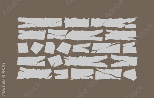 Stylized Stone Wall Texture with Cracks and Irregular Shapes on a Brown Background for Game Design textured